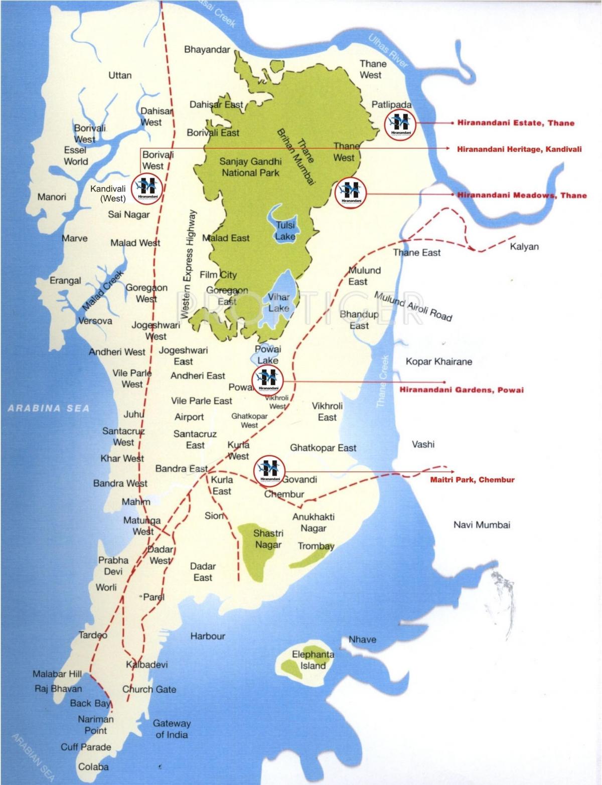 מפה של Colaba מומבאי