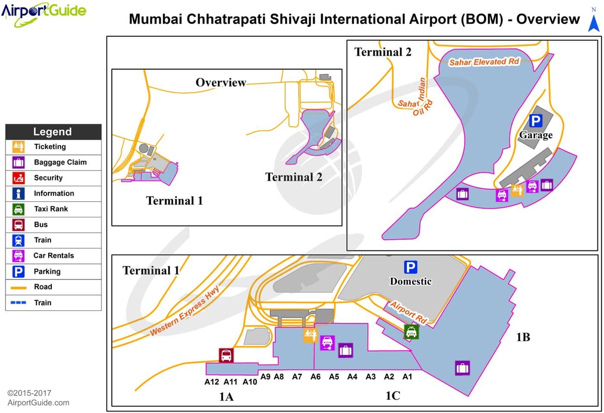 Chhatrapati שיבאג ' י טרמינוס מפה
