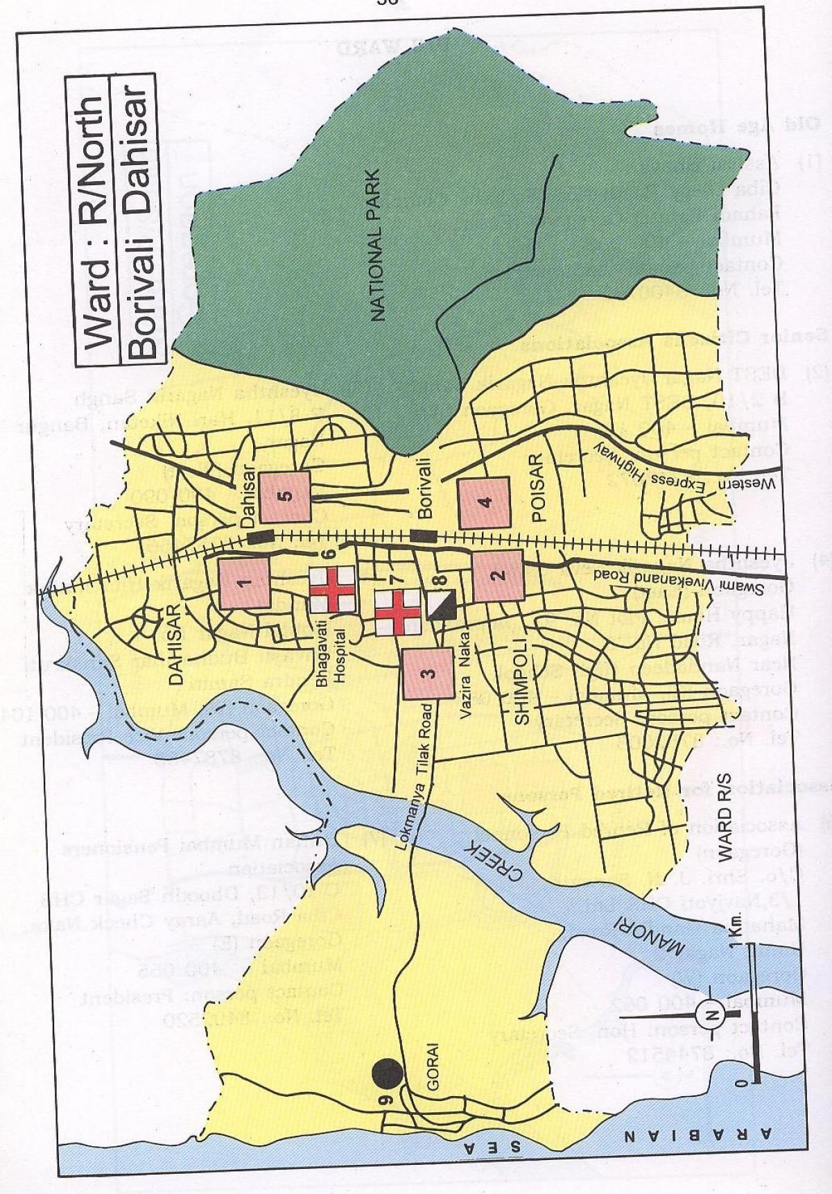 מפה של Dahisar מומבאי