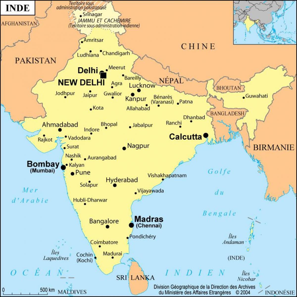 מפה של הודו בומביי