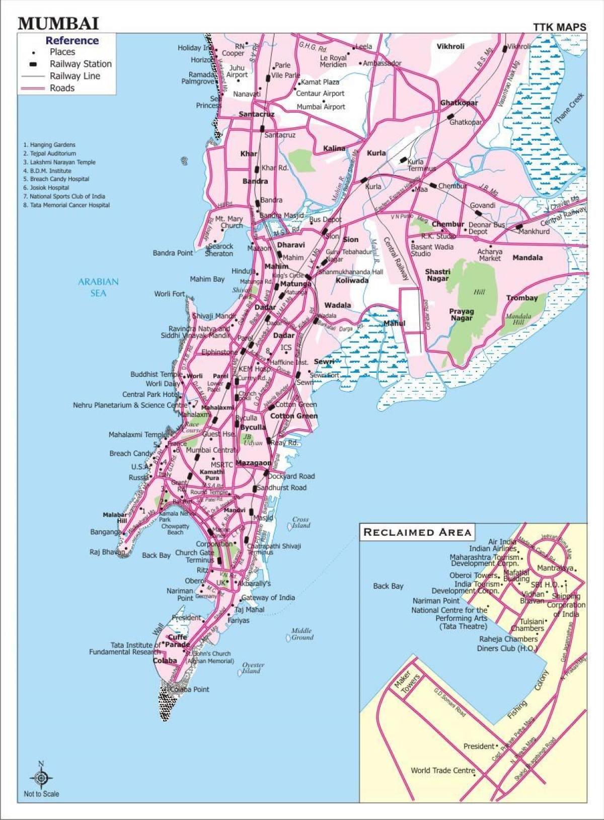 מפה של העיר בומביי