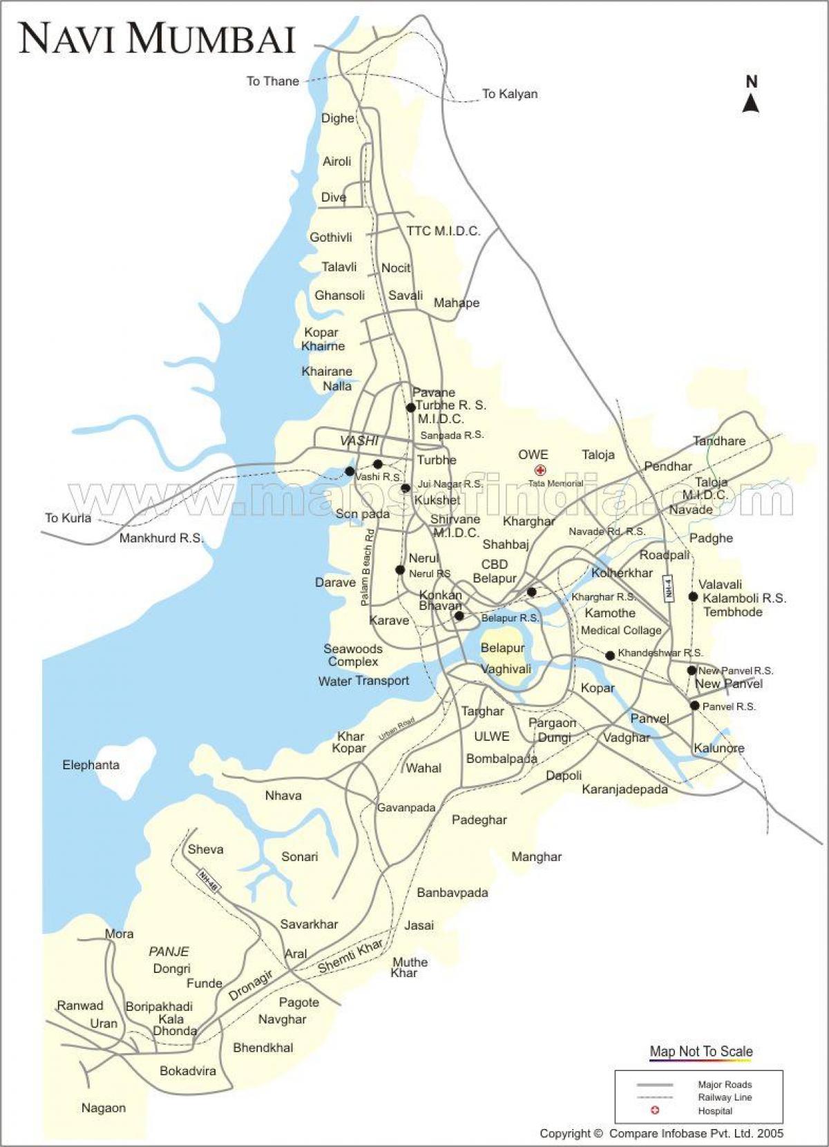 מפה של ניו מומבאי
