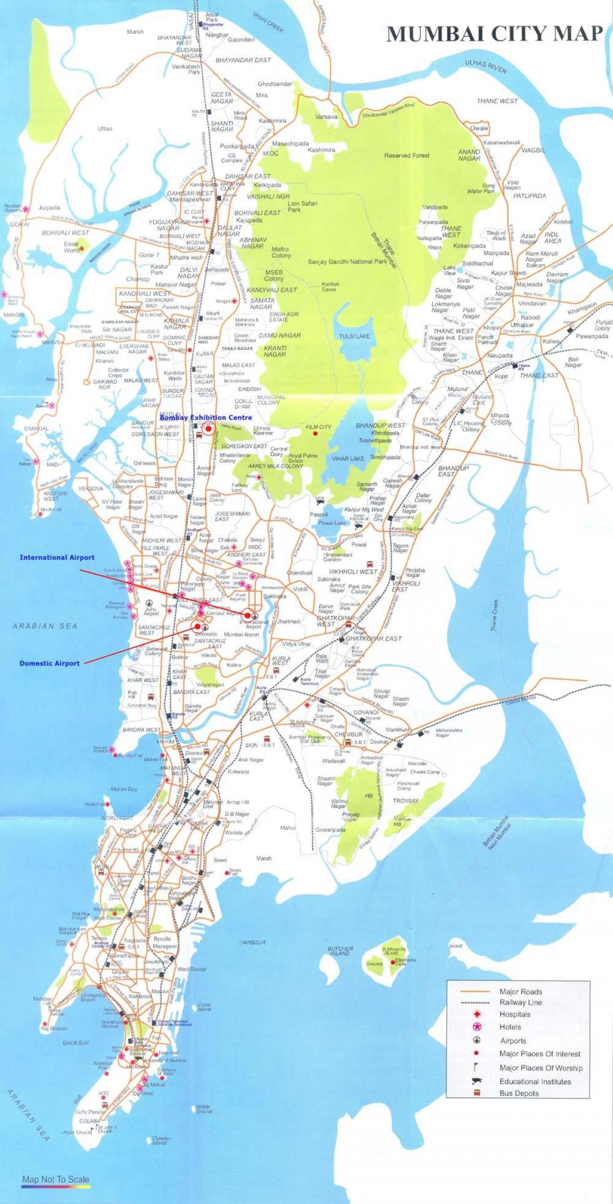 מומבאי המקומית כביש מפה