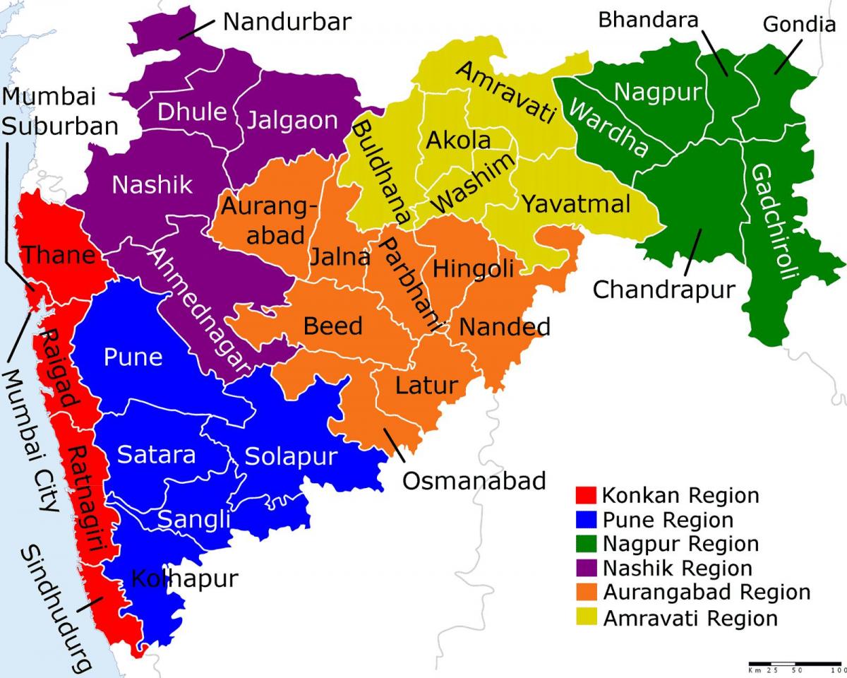 מפה של מהרשטרה מומבאי
